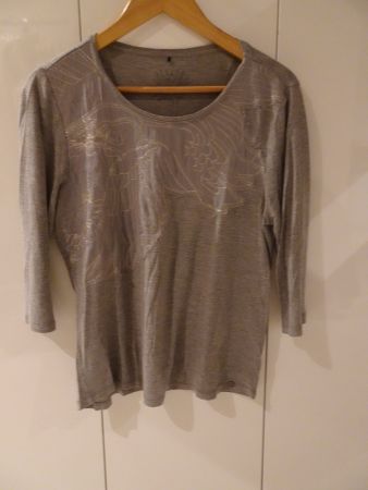 Spezielles Olsen 3/4-tel Arm Shirt grau Gr. M - M240449
