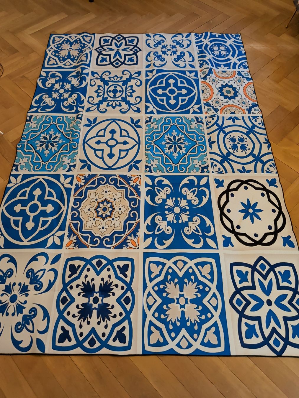 Tappeti: Ornamente-Teppich blau/weiss/orange - NEU – Nuovo (secondo la descrizione) da Dietfurt venduto da Subforce1853