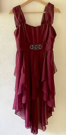 Elegantes asymmetrisches Kleid, Gr. 40