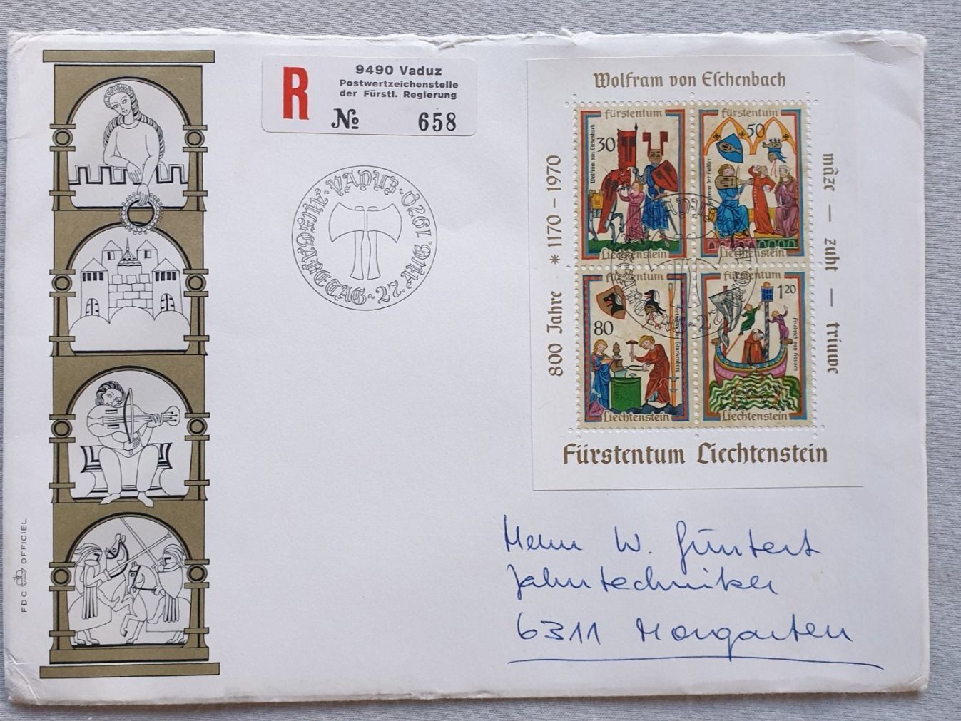 Tutti i francobolli: (468) Liechtenstein 1970 – Usato da Schwarzhäusern venduto da Inot3