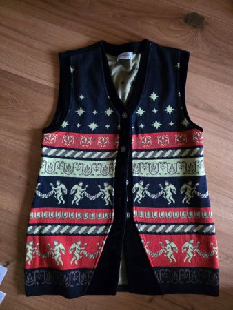 Vintage Klassiker Wolle Gilet JJ. Garella Grösse 3 France