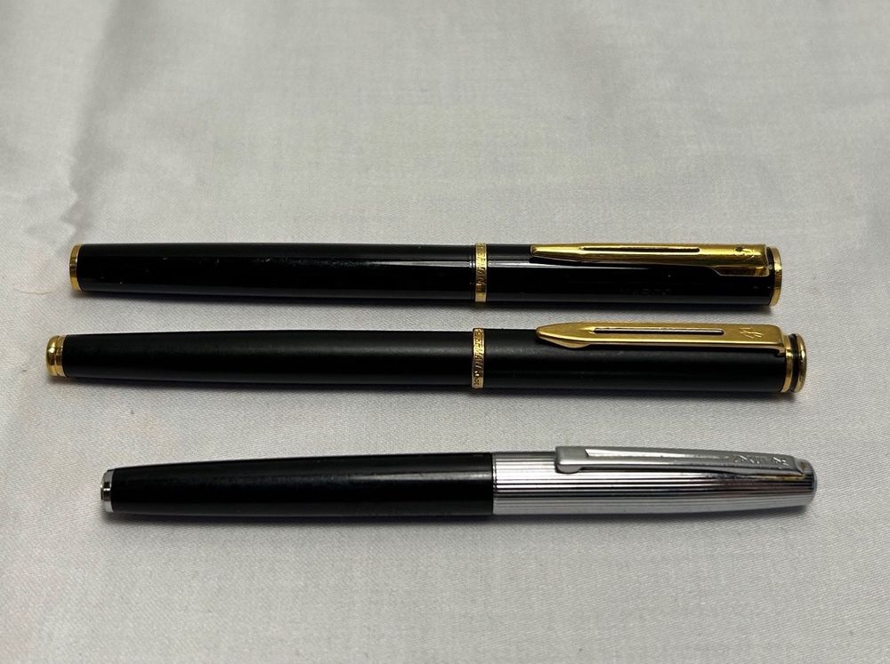 Lot De 8 Stylos Plume Vintage – Waterman, Bayard... – Plumes En Or 750 18k – Occasion