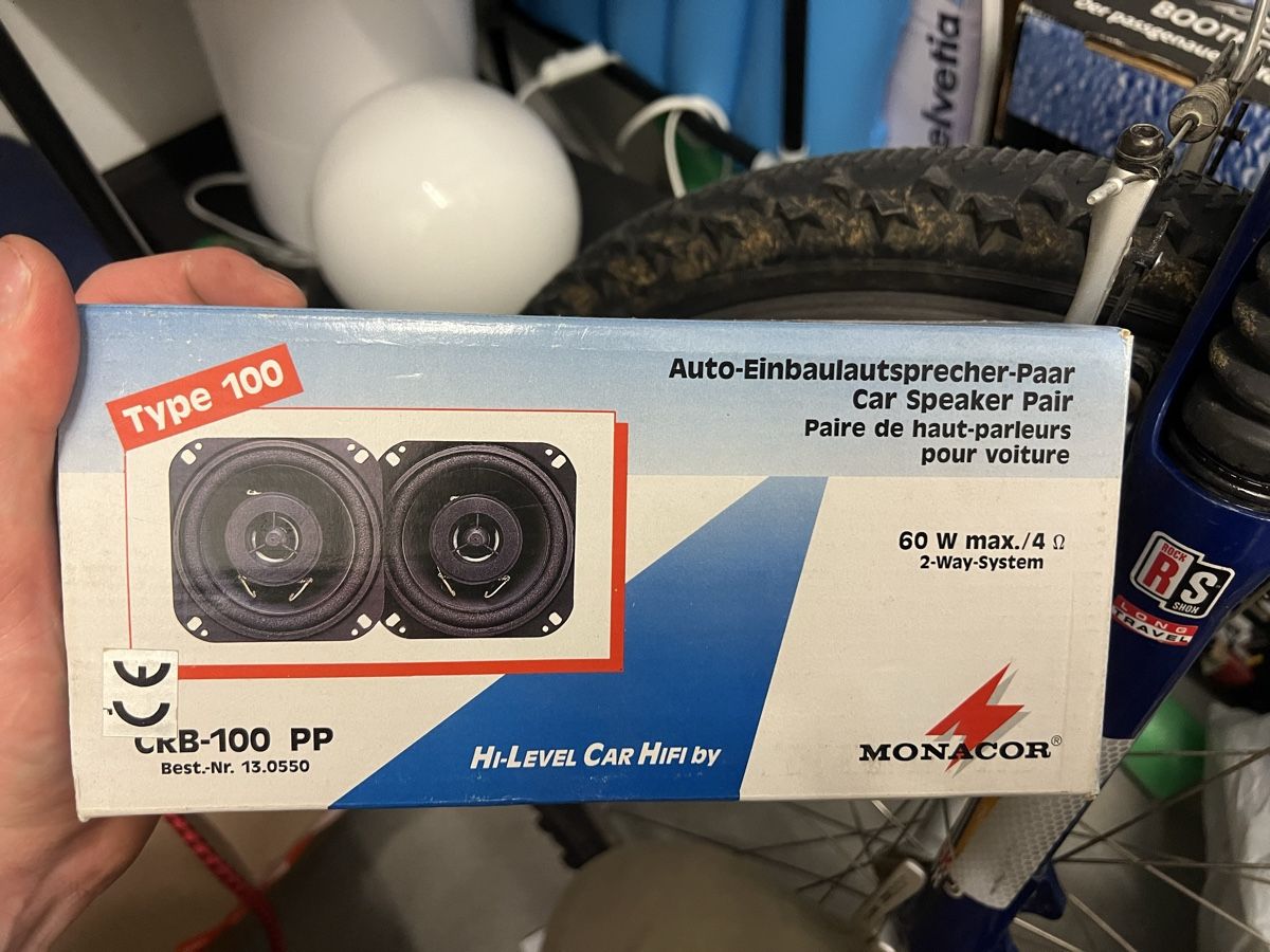 Monacor Lautsprecher: Auto Lautsprecher Monacor CRB100 / AB 1 Fr. !! – Neu und originalverpackt aus Lenzburg von Sil.sal