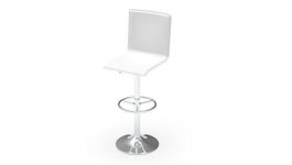 Barhocker weiss mit hoher Lehne