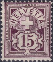 1906: Ziffermuster: Nr.85 braunlila, ** postfrisch, K: 260.-