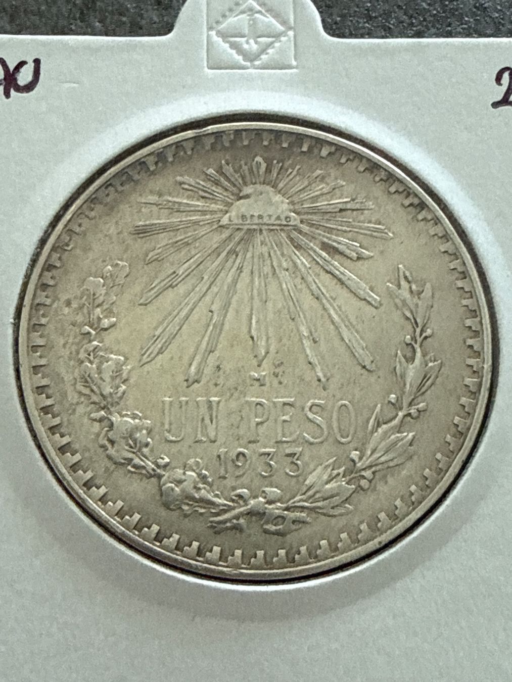 Tutti le monete: Mexico - Silver Coin - 1 Peso "Resplandor" 1933 – Usato da Pully venduto da ta571 1