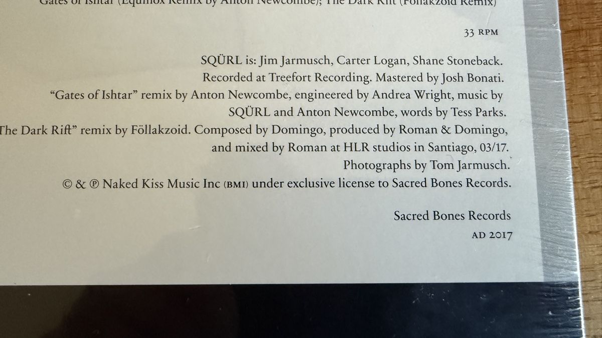 Vinyles: SQÜRL Limitisation EP Jim Jarmusch Sacred Bones Records – Neuf avec emballage d'origine à Ebikon par elischka 5