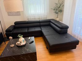 Schwarzes Ecksofa mit Bettfunktion  sofort abholbereit