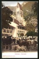Unterseen, Viehmarkt, Aufnahme um 1920