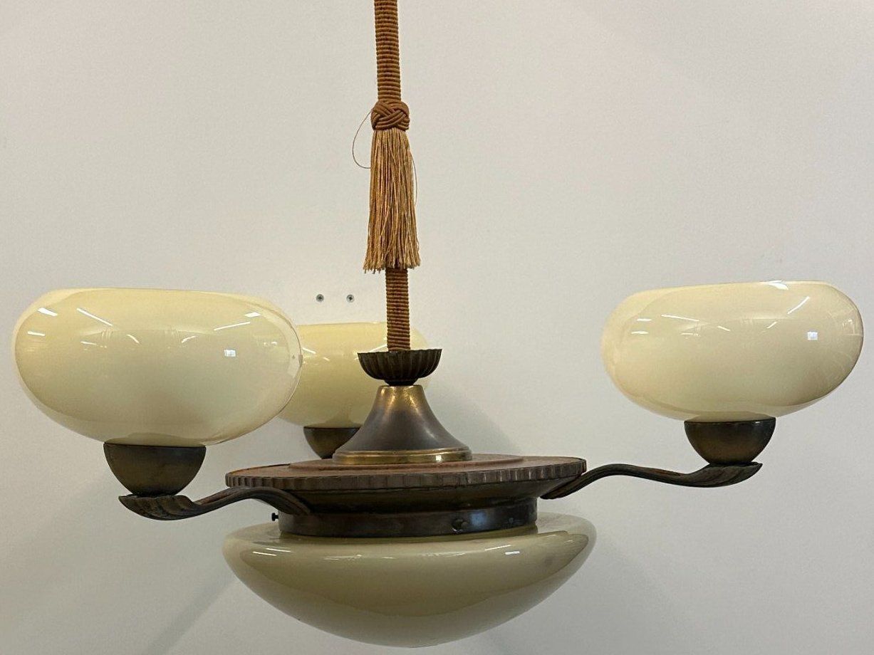 Lampadari & plafoniere: Vintage Hängelampe, Glaslampe Deckenleuchte – Usato da Luzern venduto da Lager6640 1