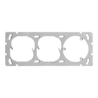 UP Befestigungsplatte FH 1×3 horizontal, Feller