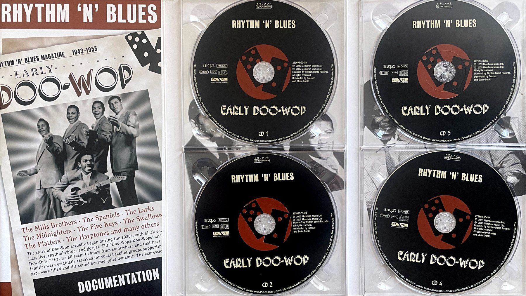 CD: Rhythm 'n' Blues 4 CDS Long Box with Booklet -Early Doo Woop – Usato da Savagnier venduto da Ne2065 2