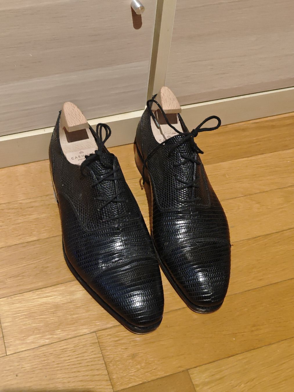 Scarpe da uomo: Carmina Oxford 813 Simpson Echsenleder Schuhe – Usato da Bonstetten venduto da HemiEngine1969