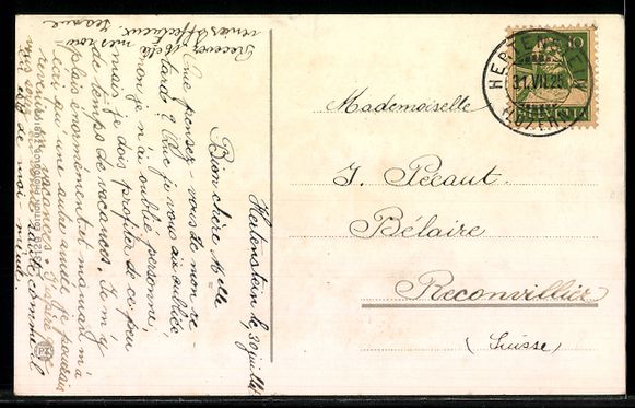 Cartoline postali: AK Luzern, Institut Hertenstein mit Rigi – Usato da Berlin venduto da bartko-reher 1