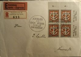 Lote de sllos Suiza 1945, carta,