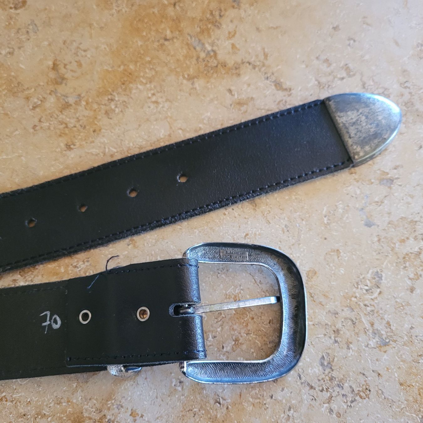 Cinture: schwarzer Gurt 70 cm lang, 3.9 cm breit – Usato da Hondrich venduto da Ebro01 2