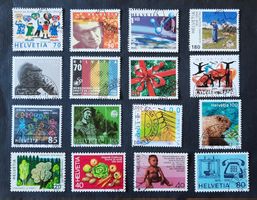 9-12-1 Timbres Helvetia oblitérés. Diverses années.