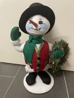 Annalee Cute Festive winter Snowman Figurine