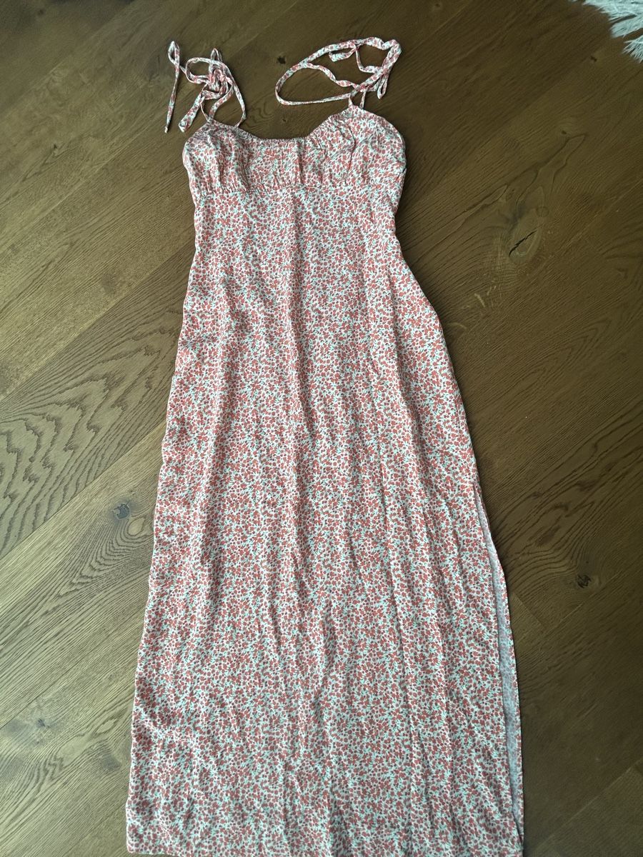 Vestiti: Luftiges Kleid, Blumenmuster, orange – Usato da Bern venduto da rakuten73