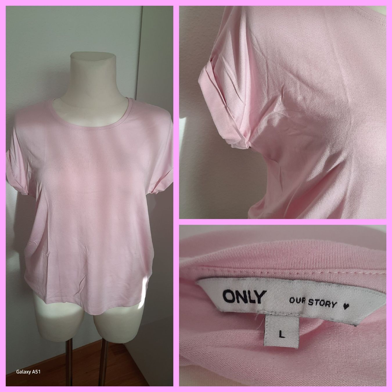 Only T-shirt: ***ONLY*** Shirt rosa Gr L – Usato da Wädenswil venduto da H2H_Secondhandshop