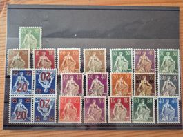 CH-Briefmarken ungestempelt * teils ohne Gummi gem.Bild A4