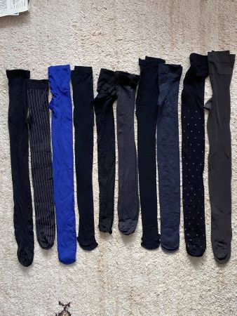 10 Paar Strumpfhosen Grösse 38 z. Teil mit Muster uni  NEU !