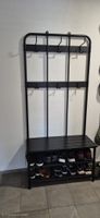 Garderobe mit Schuhregal schwarz