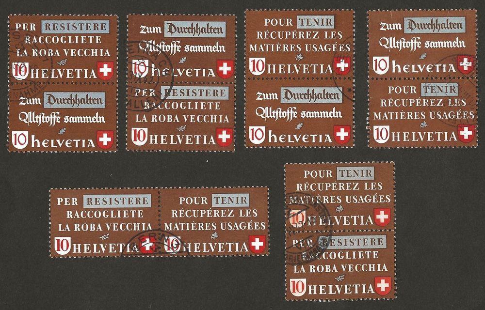 Tutti i francobolli: Schweiz Zusammenhängende Marken gestempelt Katalog 242.- – Usato da Au ZH venduto da xelagreb01