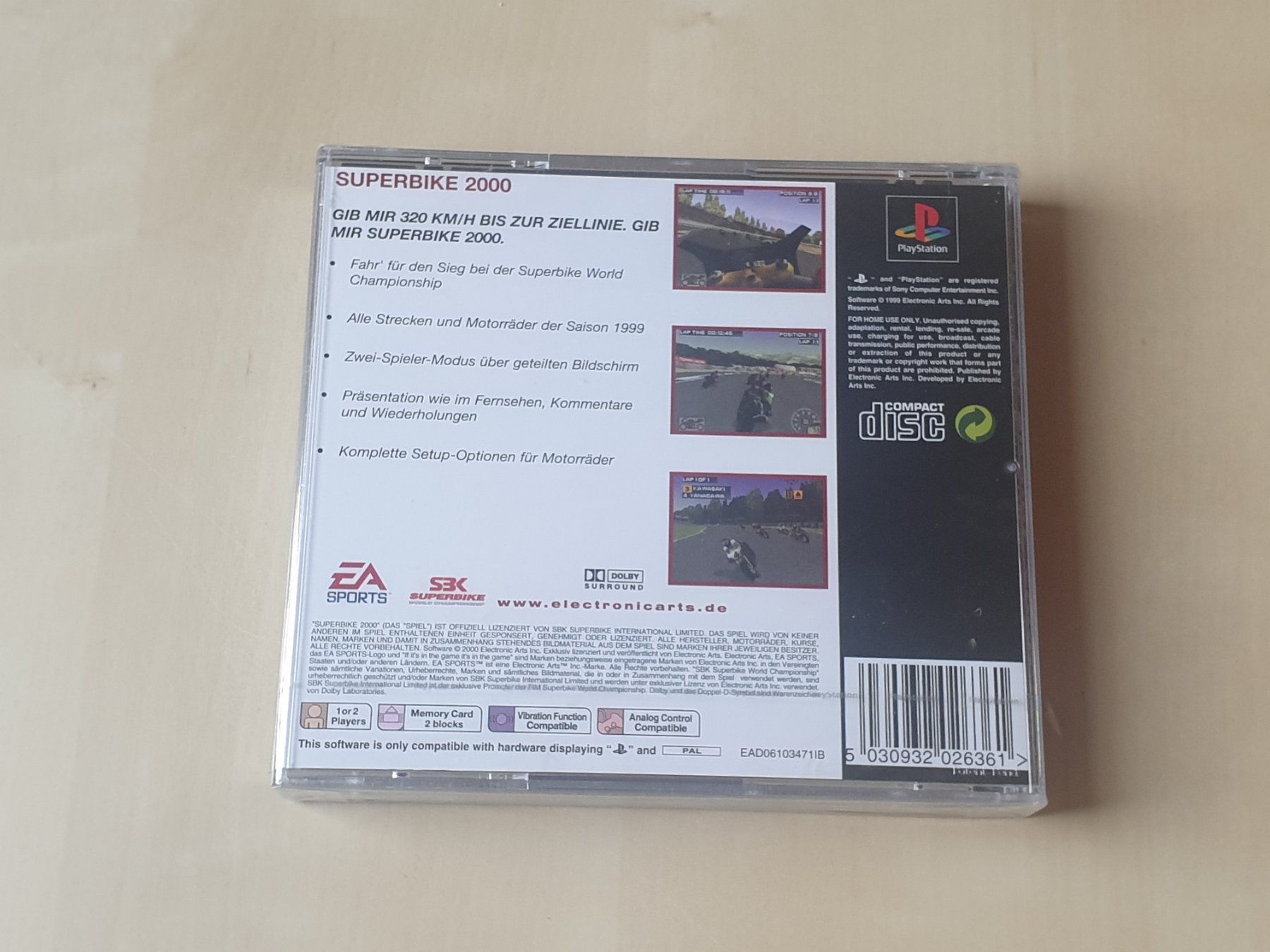 Sony Spiele: Superbike 2000 neu und ovp – Neu und originalverpackt aus Stansstad von collectorsshop 1