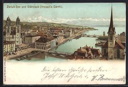 Litho Künzli No. 5014: Zürich-See und 