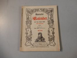 Appenzeller Kalender 1930, 209. Jahrgang, Rarität!