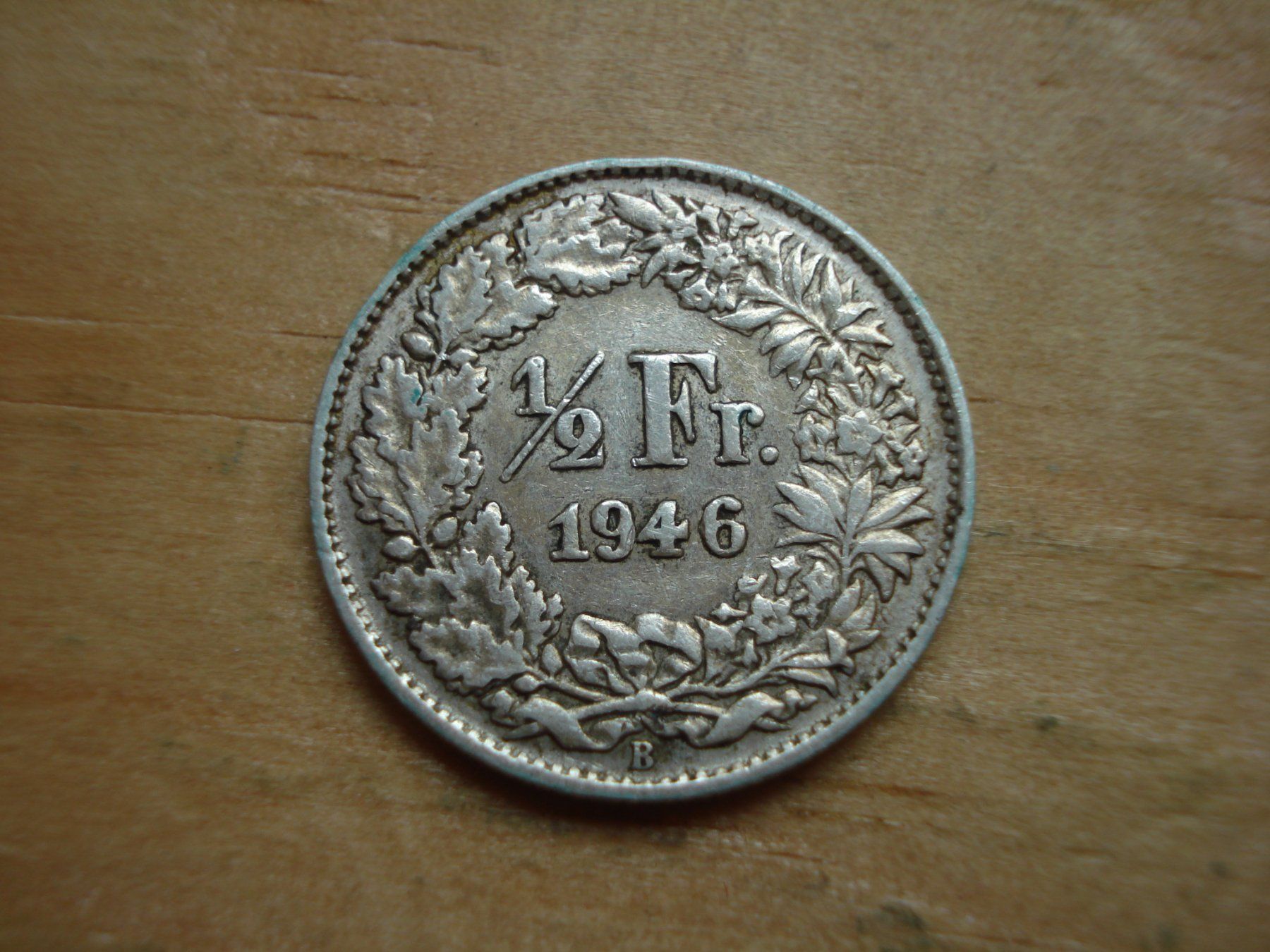 Alle Münzen: (H5) 1/2 Franken 1946 Gleich. – Gebraucht aus Erlach von Net-Coins