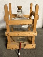 Vintage Ballonflasche / Weinflasche im Holzgestell TOP!