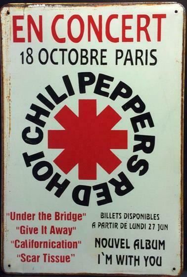 Schilder: Rusty Blechschild-RED HOT CHILI PEPPERS- – Neu und originalverpackt aus Rupperswil von big-one-sale
