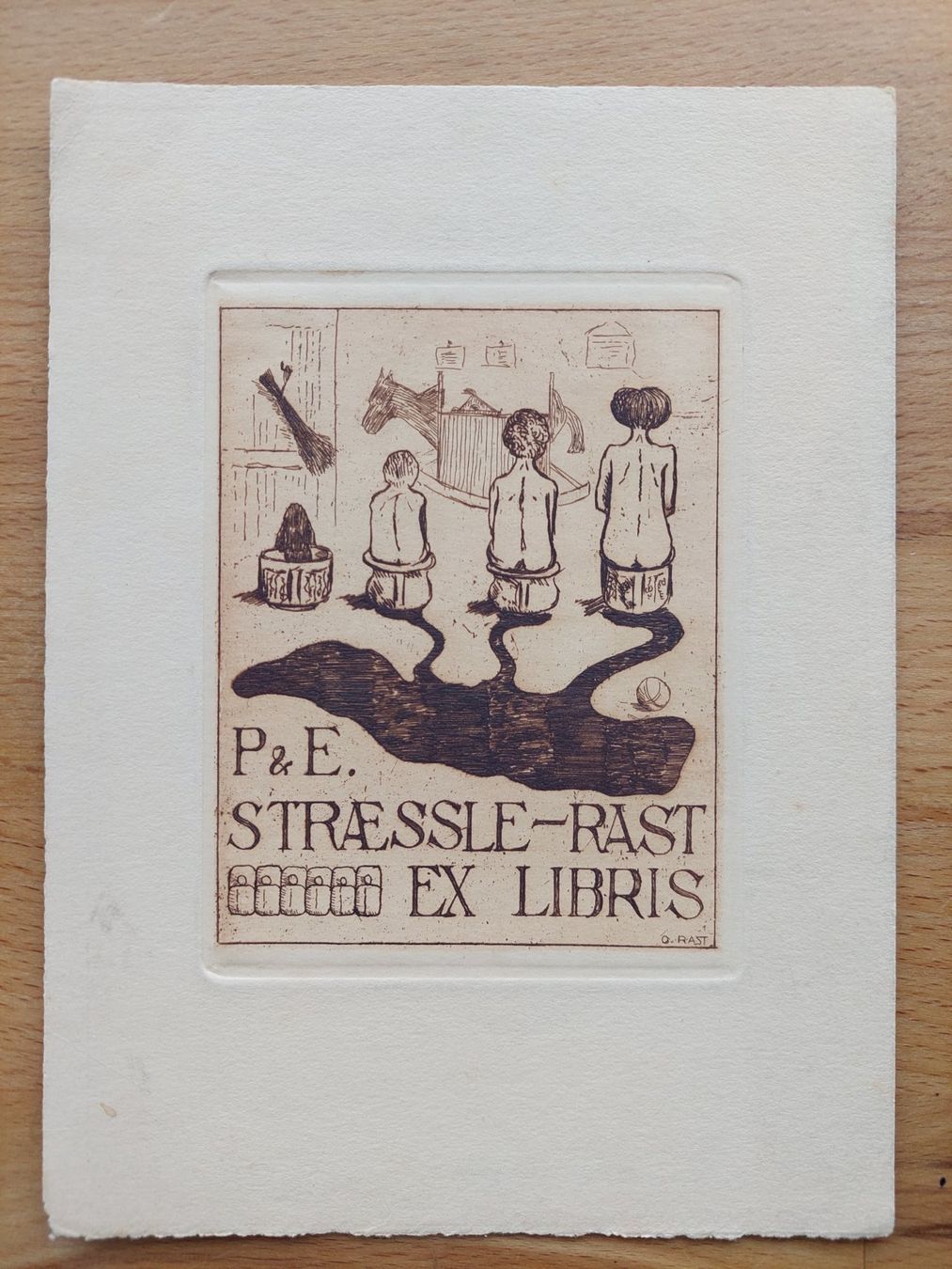 Gemälde: Exlibris Otto Rast - Original Radierung – Gebraucht aus Obfelden von Exlibris-Art