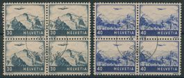 1948 - Flugpost - Landschaften - Viererblock - Ersttag ET·dt