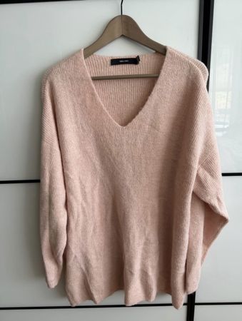 Damen Pullover Vero Moda rosa V-Ausschnitt guter Zustand