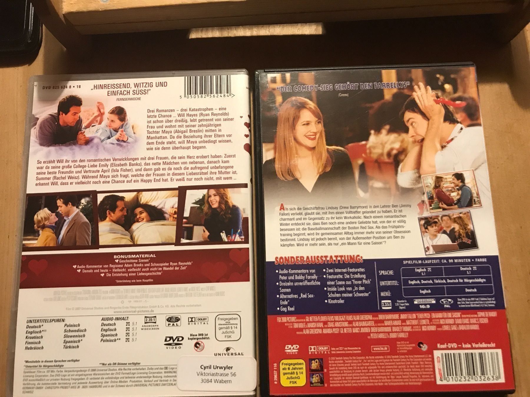 Tutti i DVDs: Fever Pitch, Vielleicht auch nicht – Usato da Schliern b. Köniz venduto da Corinu59 1
