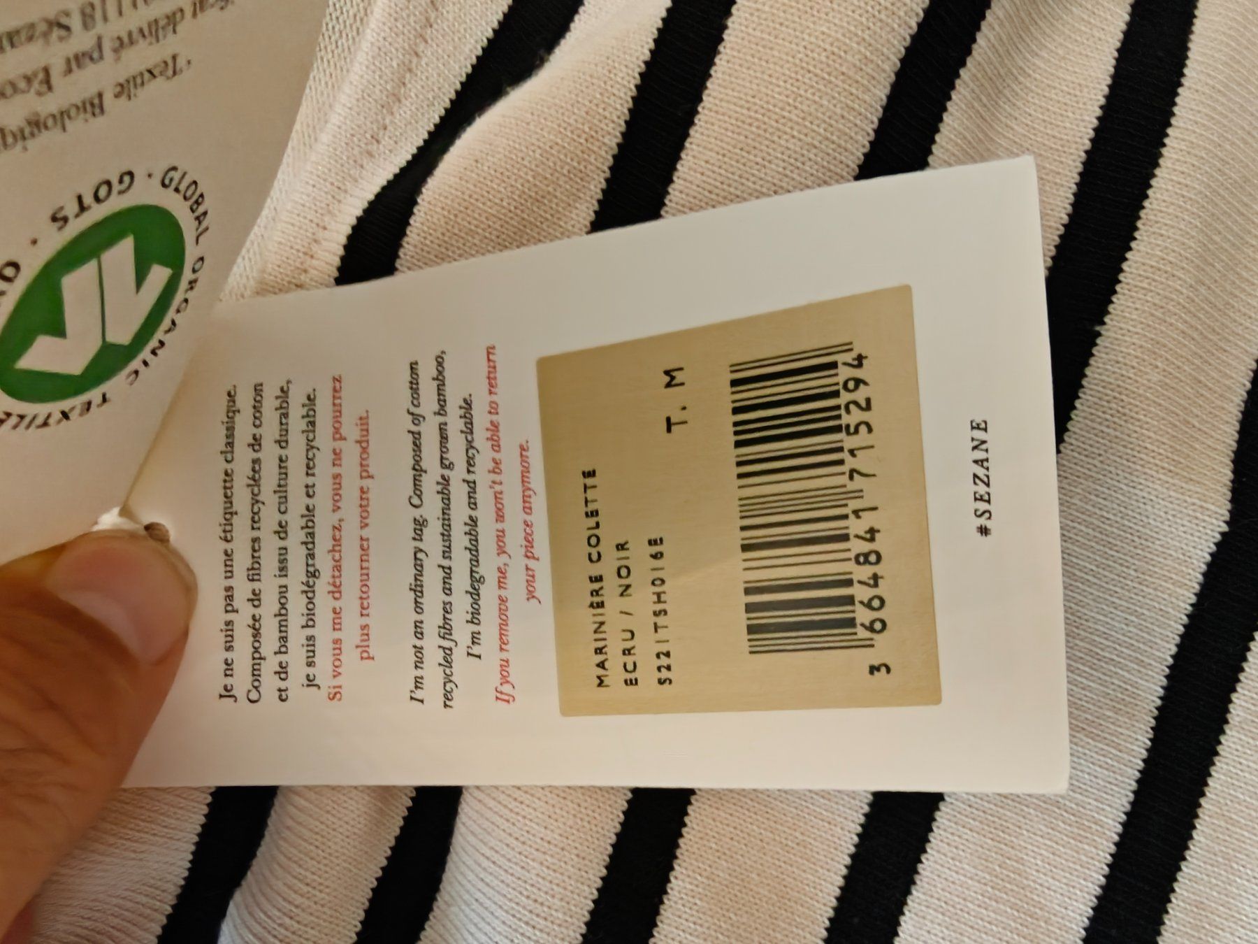 Sezane Maglioni & Felpe: Sezane Ringelshirt schwarz-weiss, Gr. M, neu – Usato da Hedingen venduto da muse10 2