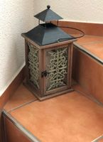 Deko Laterne Holz Vintage Holzlaterne Braun