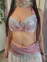 Belly-Dance Bauchtanzkostüm, Bauchtanzoberteil & -gurt, rosa