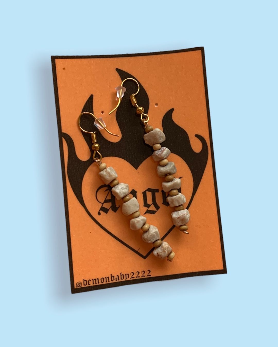 Ohrringe & -stecker: "Stoned" earrings – Neu und originalverpackt aus Basel von demonbaby2222 1