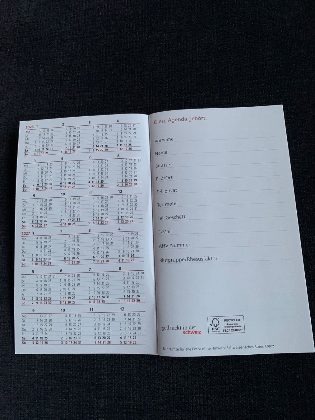 Calendari: Kalender 2026 – Nuovo e nell'imballaggio originale da Zuzwil SG venduto da Ibohaus 1