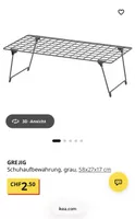 IKEA Schuhregal Grejig grau 58x27x17 cm