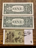 Lot de 4 billets divers USA et Australie état correct