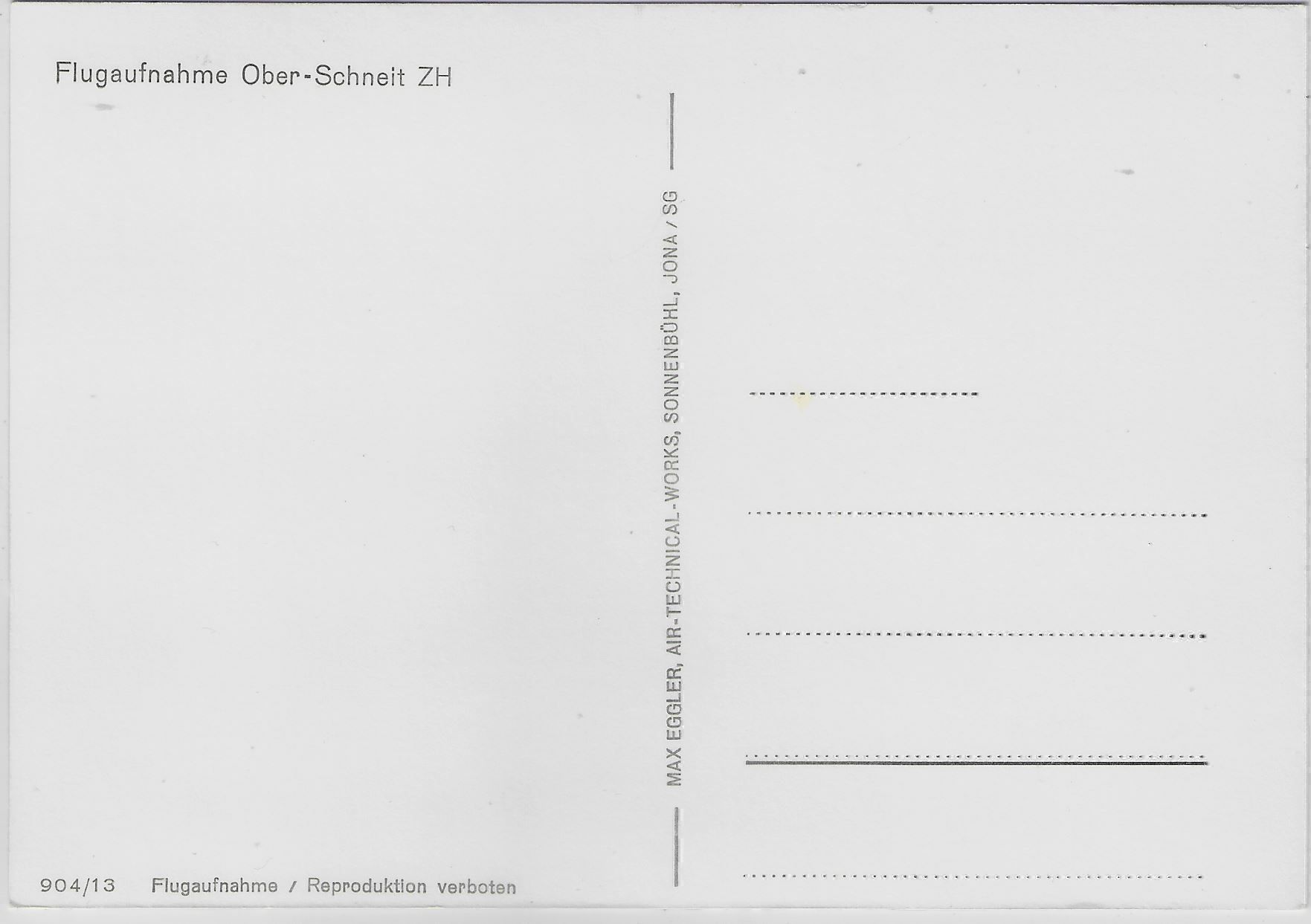 Cartoline postali: Flugaufnahme Ober-Schneit ZH – Antico da Ettingen venduto da Kartenplanet 1