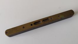 Antike Wasserwaage Eisen/Messing, funktioniert (L13)