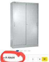 neuer Schiebetürenschrank MS iCONOMY, Stahl, 5 Ordnerhöhen,