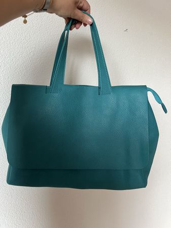 Paolo Bags Handtasche, Grün/Petrol, neu