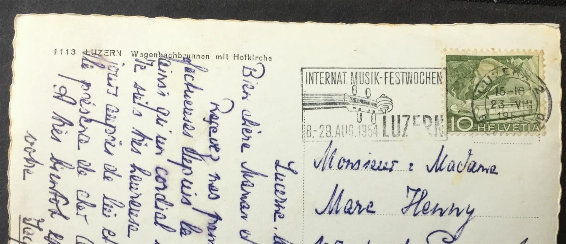 Cartoline postali: LUZERN Wagenbachbrunnen mit Hofkirche – Usato da Jona venduto da philajona 1